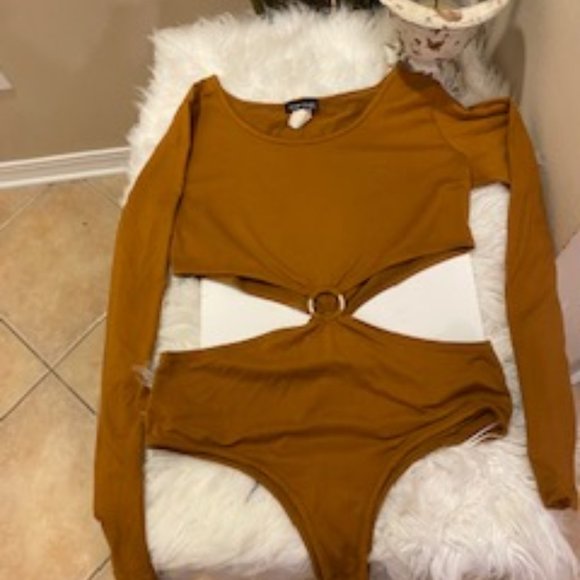 Top Chic Tops - Fashion Bodysuit Blouse, Size S